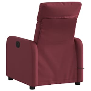 Masážní polohovací křeslo vínové textil - obrázek 4
