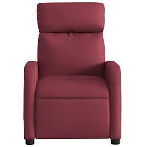 Masážní polohovací křeslo vínové textil - obrázek 7