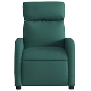 Masážní polohovací křeslo tmavě zelené textil - obrázek 7