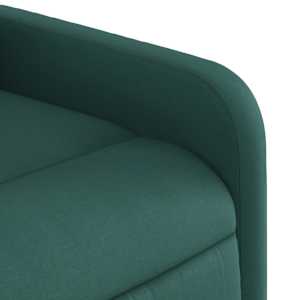 Masážní polohovací křeslo tmavě zelené textil - obrázek 9