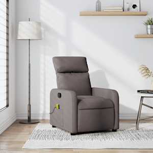 Masažni naslanjač taupe blago