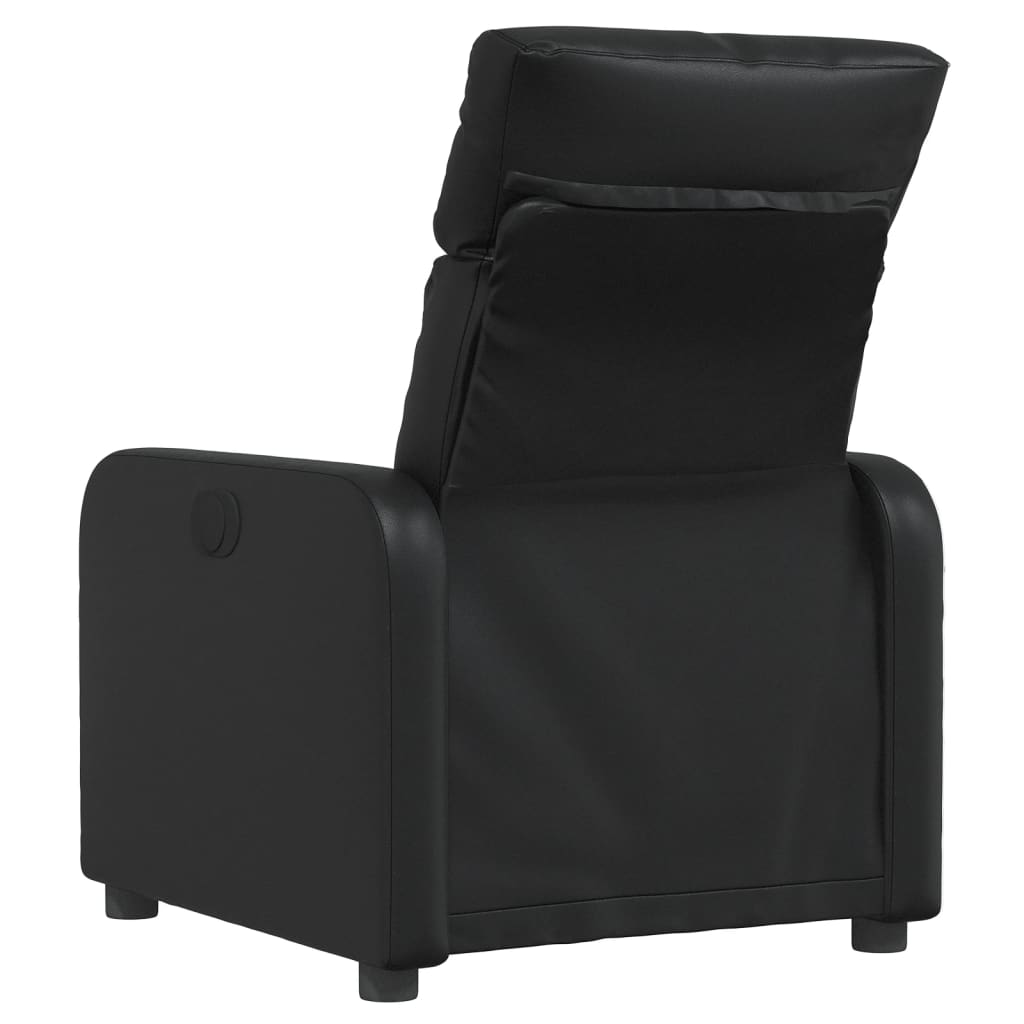 vidaXL Fauteuil verstelbaar kunstleer zwart afbeelding