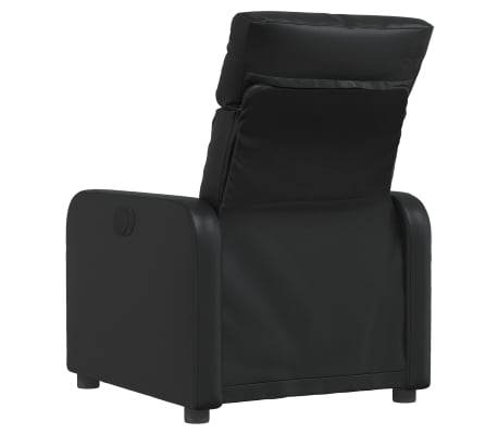 vidaXL Sillón reclinable de cuero sintético negro