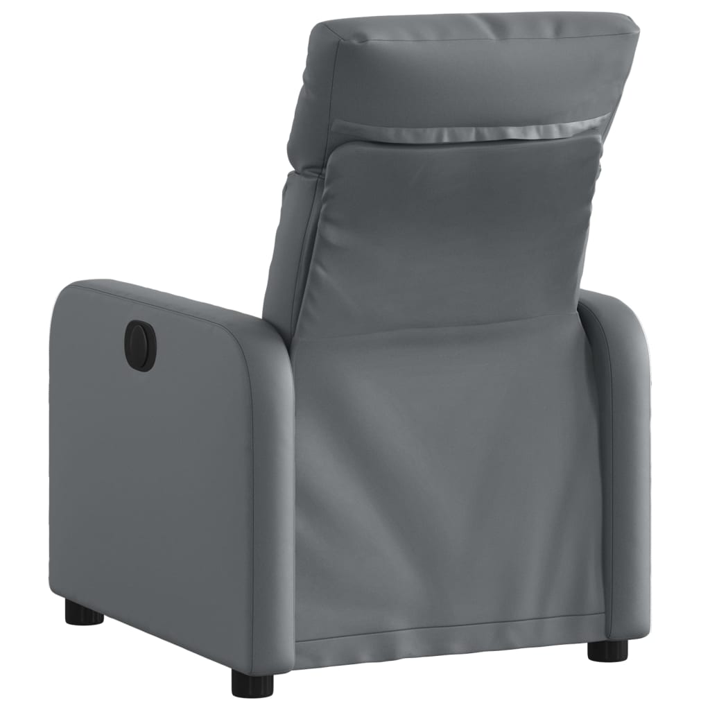 vidaXL Fauteuil verstelbaar kunstleer grijs afbeelding
