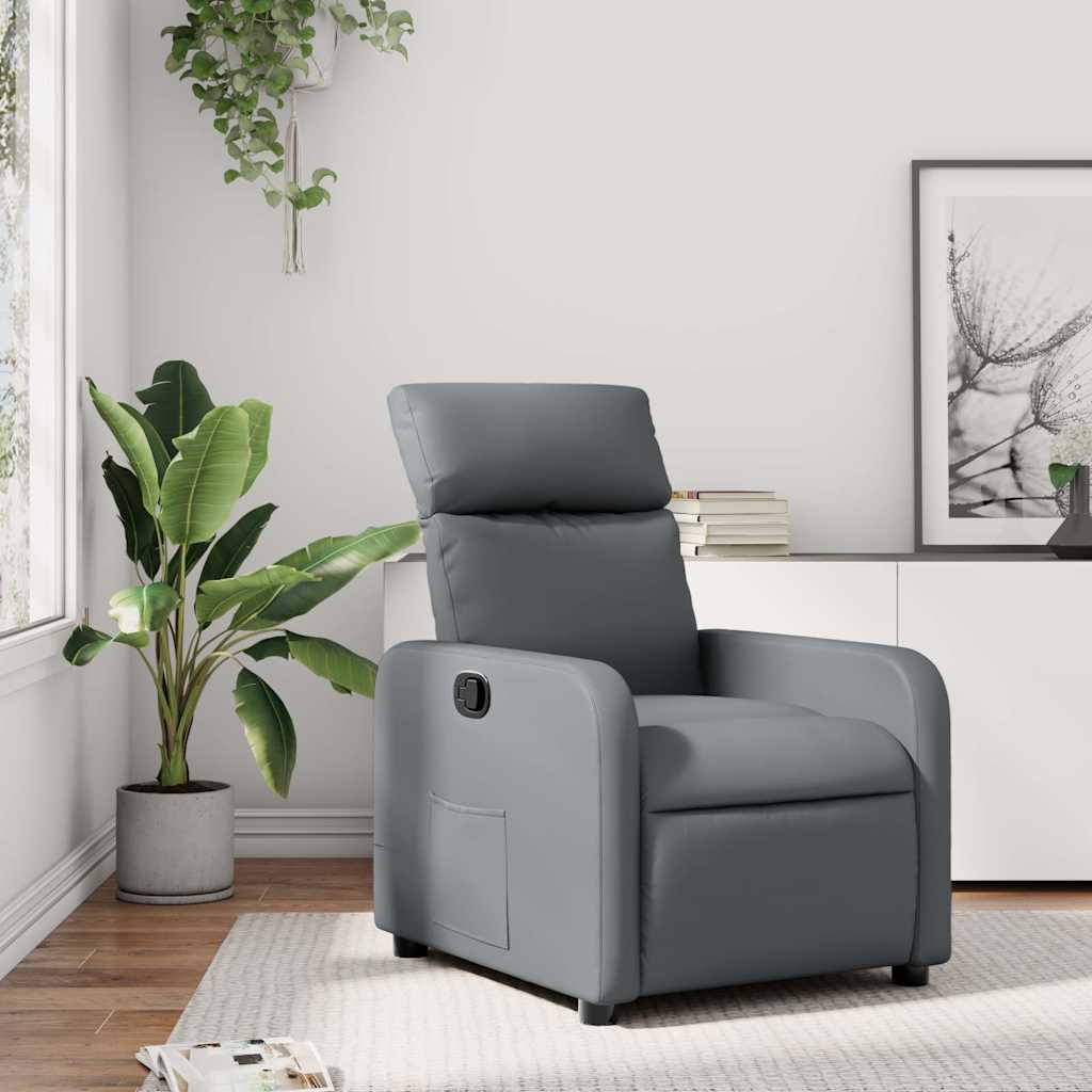 vidaXL Fauteuil réglable similicuir gris
