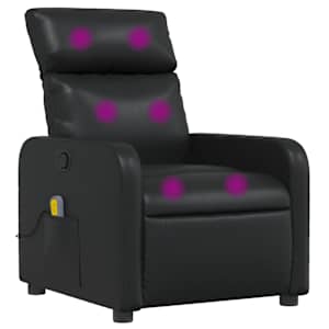 vidaXL massaažitool, must, kunstnahk