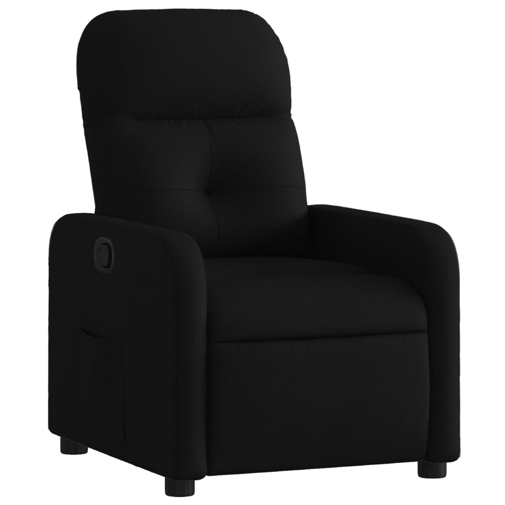 vidaXL Polohovací křeslo černé textil