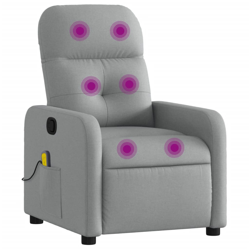 Massage Recliner Chair Light Grey