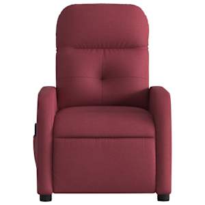 Masážní polohovací křeslo vínové textil - obrázek 7