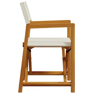 Skládací ředitelské židle 2 ks krémově bílé textil - obrázek 5