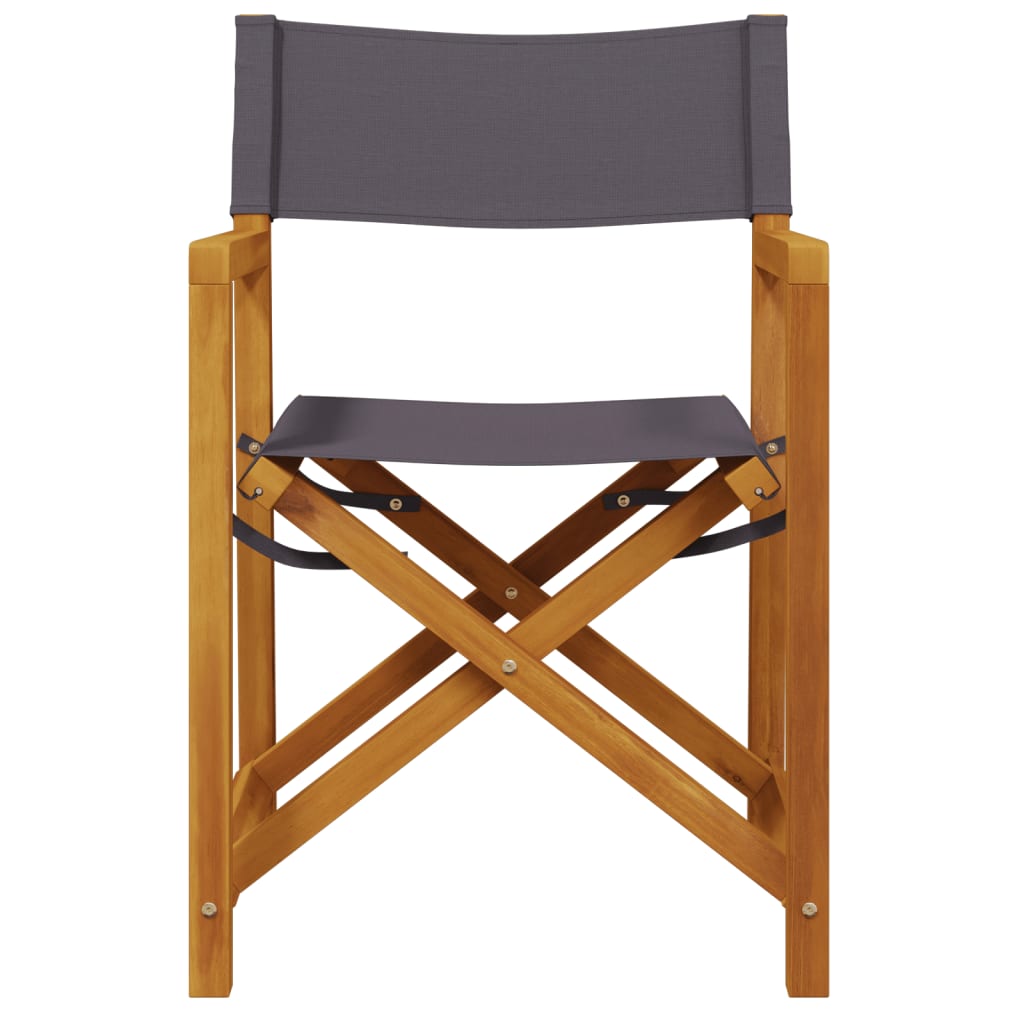 vidaXL Regisseursstoelen 2 st inklapbaar stof donkergrijs afbeelding