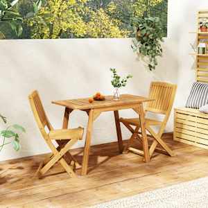 Balkonski komplet 3-delna trden akacijev les