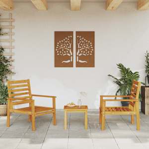 Zahradní židle 2 ks 66,5 x 65 x 81 cm masivní akáciové dřevo - obrázek 1