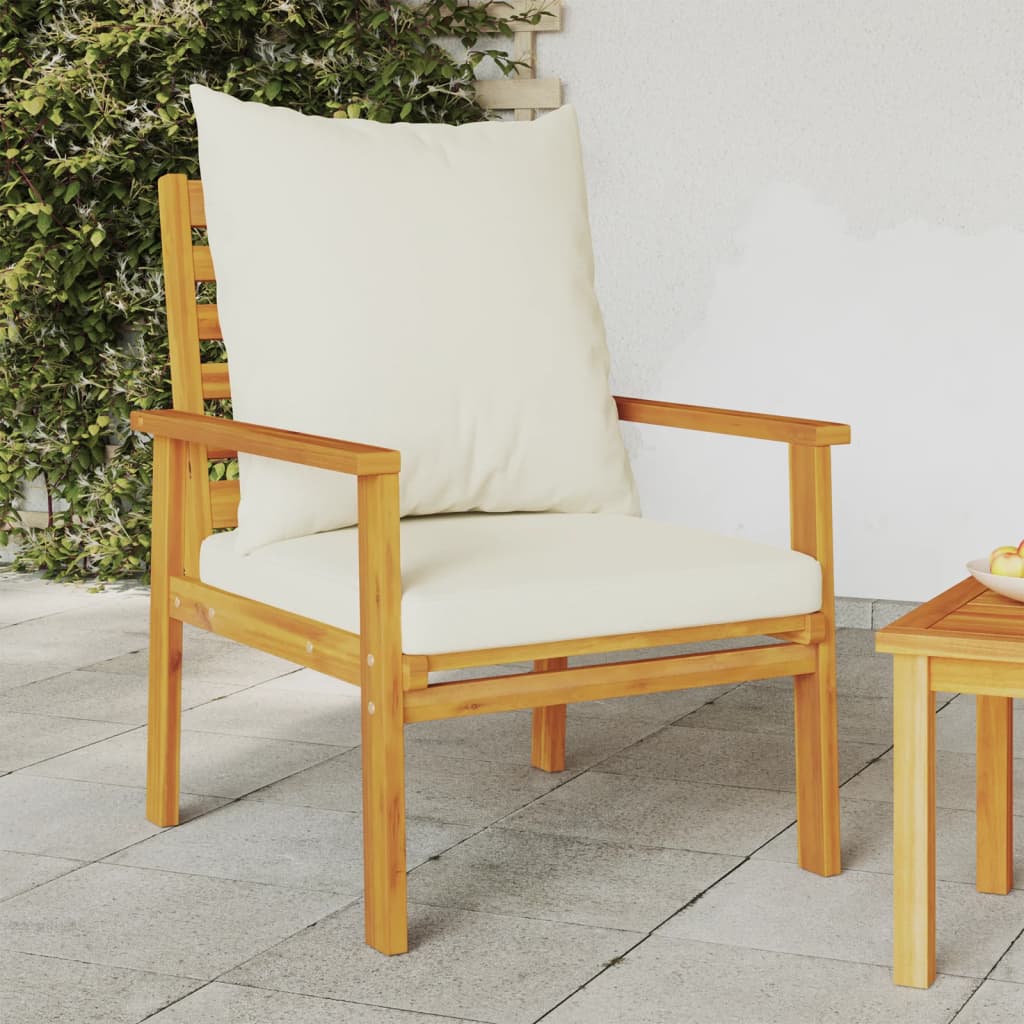 Zahradní židle 2 ks s poduškou masivní akáciové dřevo