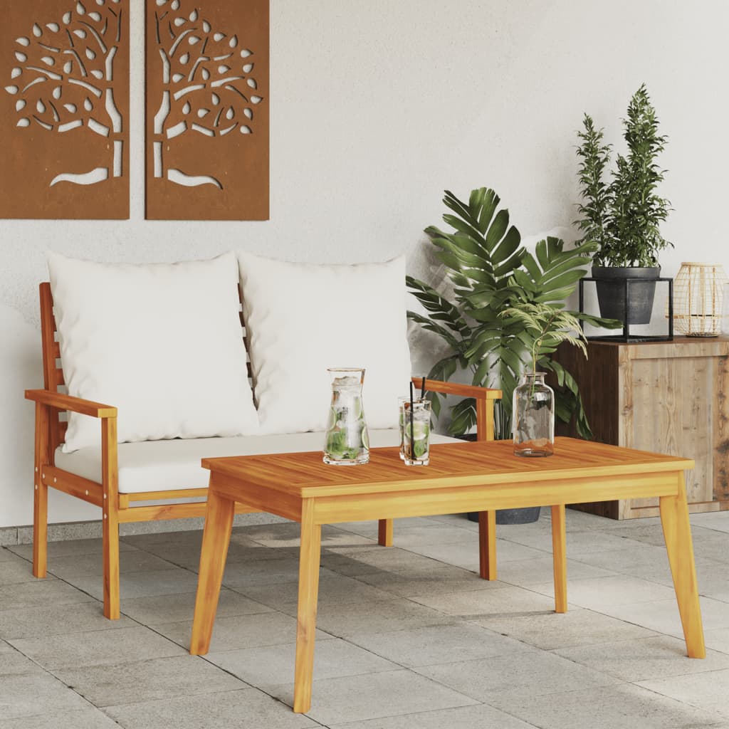 vidaXL Gartensofa-Set mit Kissen Massivholz Akazie