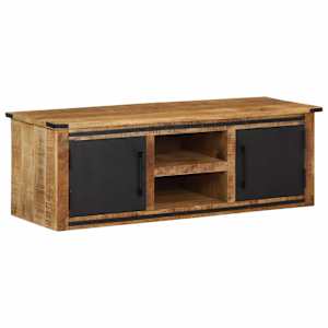 TV skříňka s dvířky 105 x 35 x 36 cm masivní mangovníkové dřevo - obrázek 1