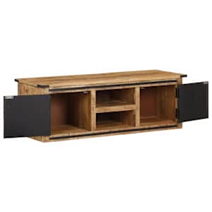 TV skříňka s dvířky 105 x 35 x 36 cm masivní mangovníkové dřevo - obrázek 3