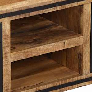 TV skříňka s dvířky 105 x 35 x 36 cm masivní mangovníkové dřevo - obrázek 8