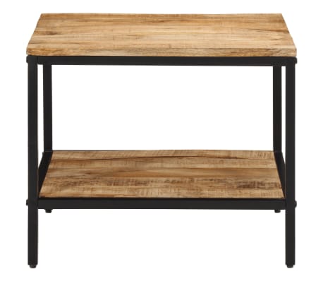 vidaXL Salontafel 55x55x45 cm massief ruw mangohout