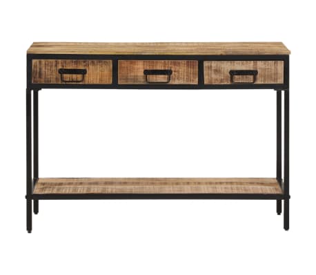 vidaXL Table console 100x35x70 cm bois de manguier massif brut