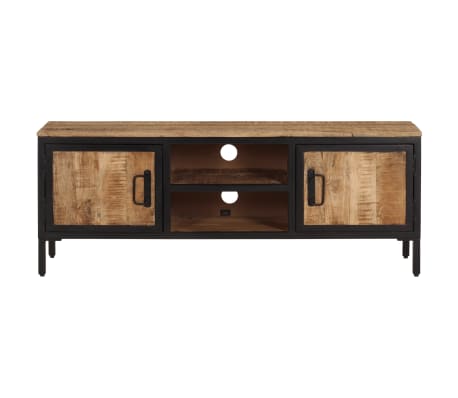 vidaXL M&oacute;vel de TV 110x30x40 cm madeira mangueira &aacute;spera maci&ccedil;a