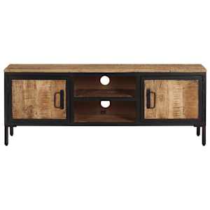 vidaXL M&oacute;vel de TV 110x30x40 cm madeira mangueira &aacute;spera maci&ccedil;a