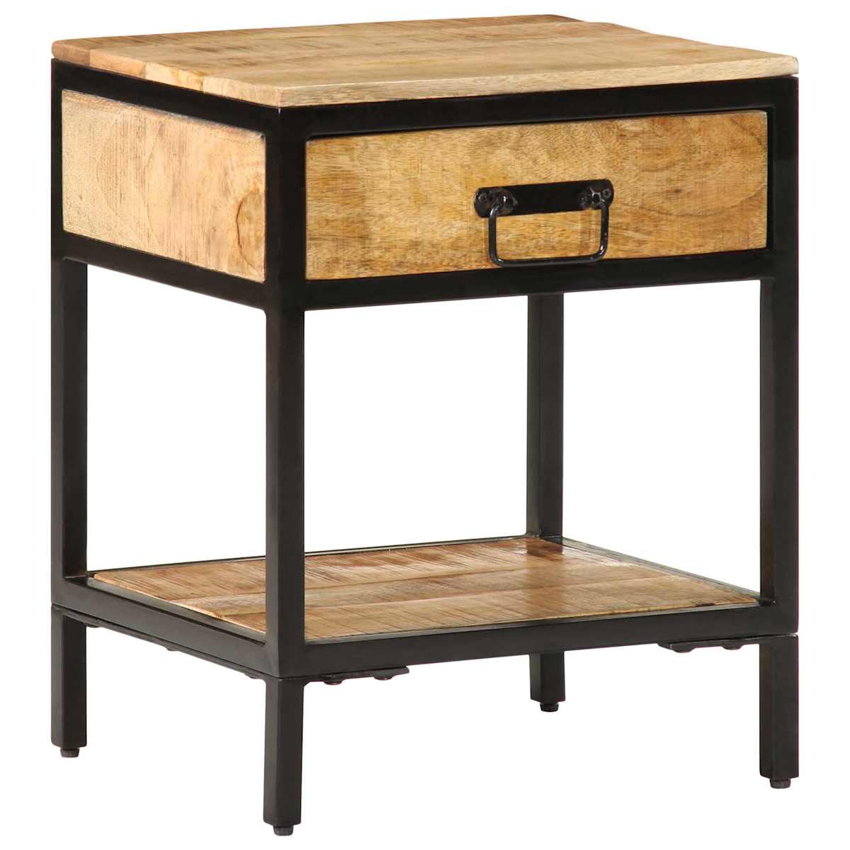 Sengebord Brun 40 x 35 x 50 cm Massiv mango træ og metal - Billede 3