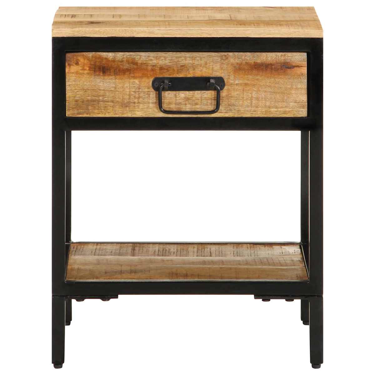 Sengebord Brun 40 x 35 x 50 cm Massiv mango træ og metal - Billede 5