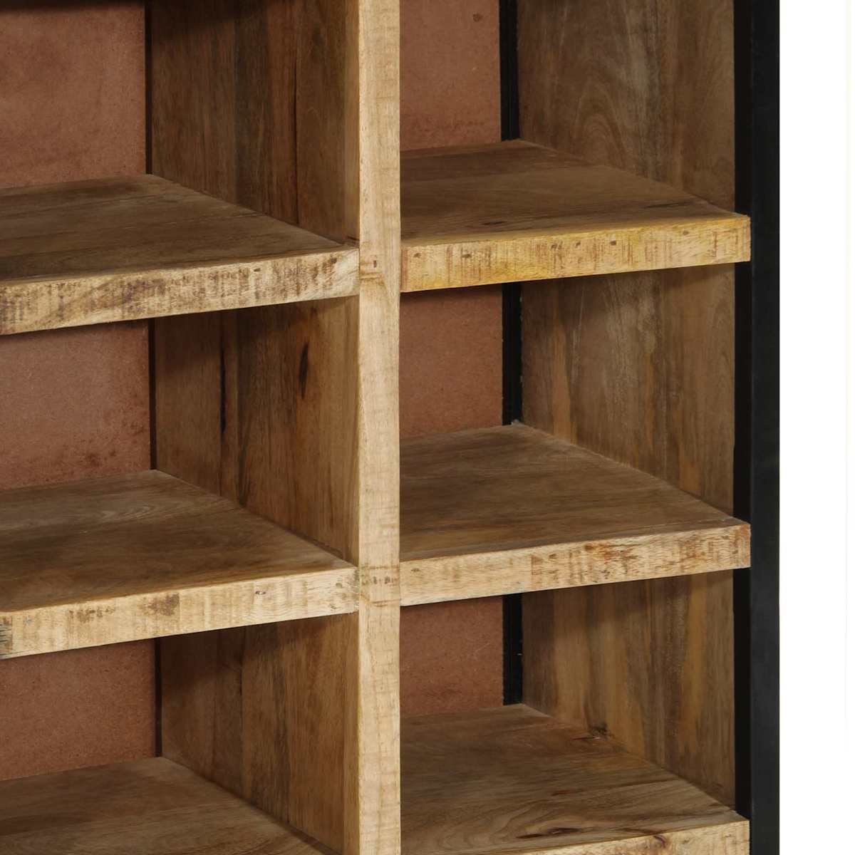 Sko skab 50 x 30 x 110 cm Massivt mangotræ Brun - Billede 8