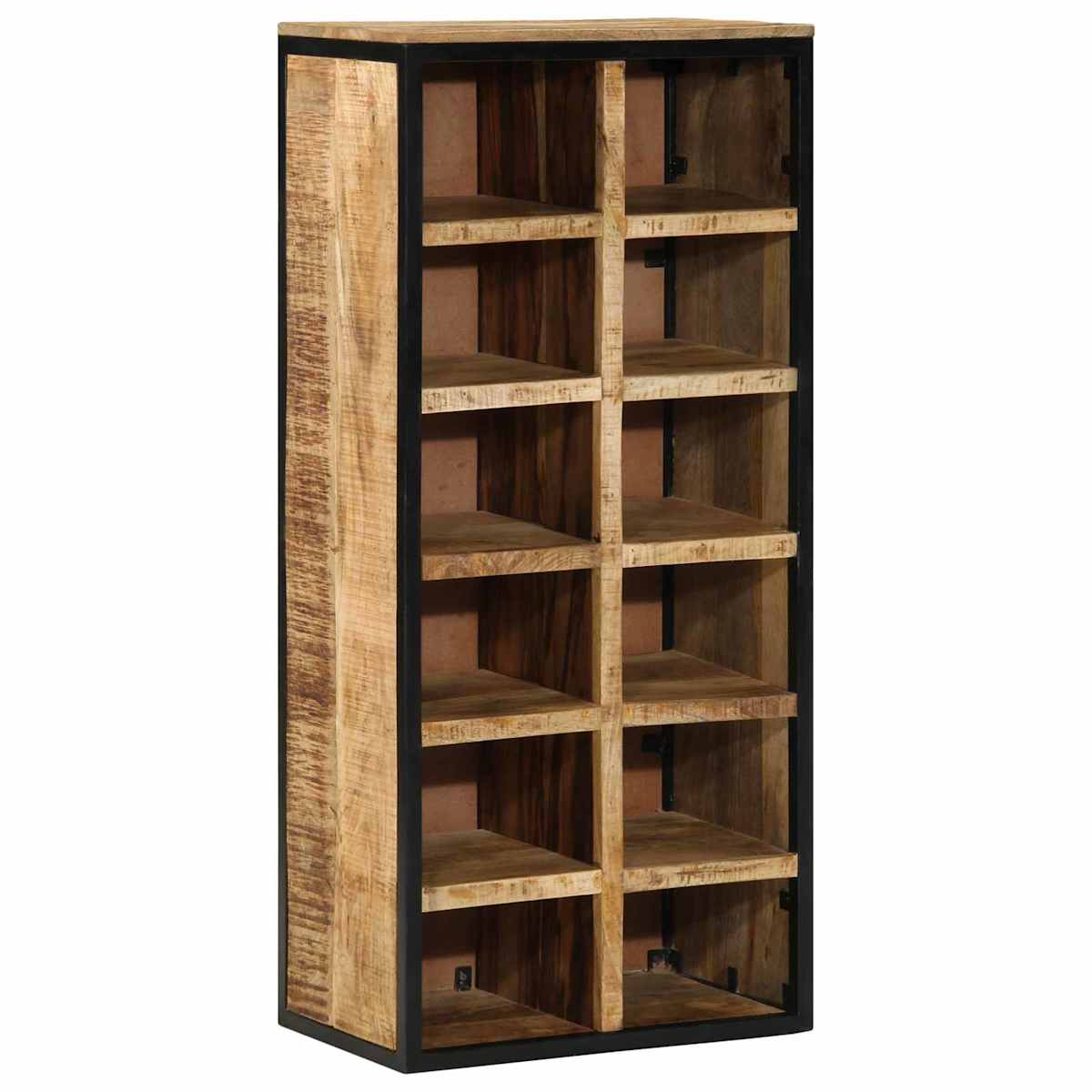 Sko skab 50 x 30 x 110 cm Massivt mangotræ Brun - Billede 2