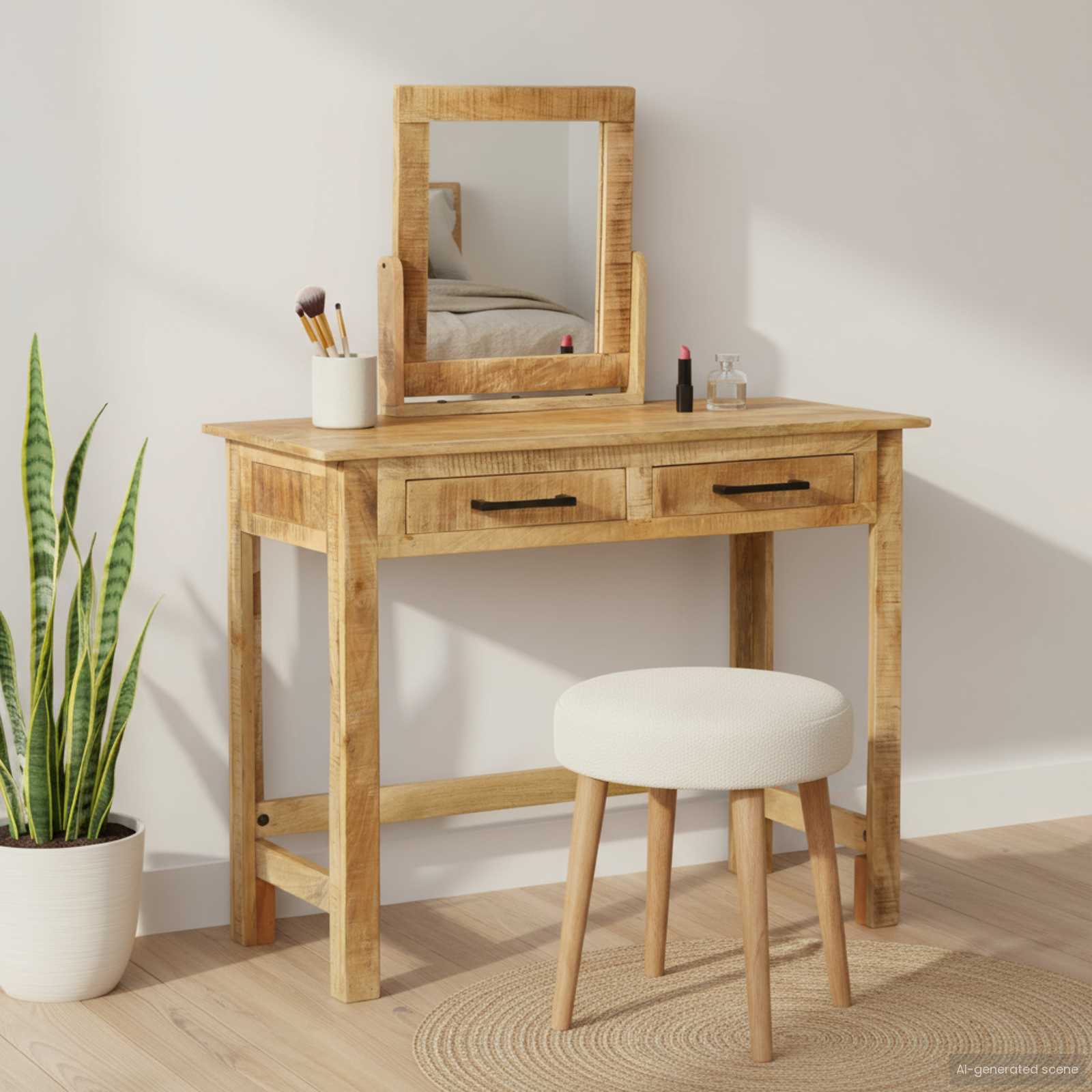 Riietumislaud sahtliga Pruun 100 x 40 x 120 cm Mangopuit