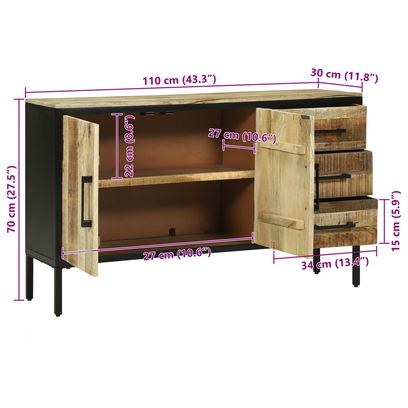 Sideboard size guide