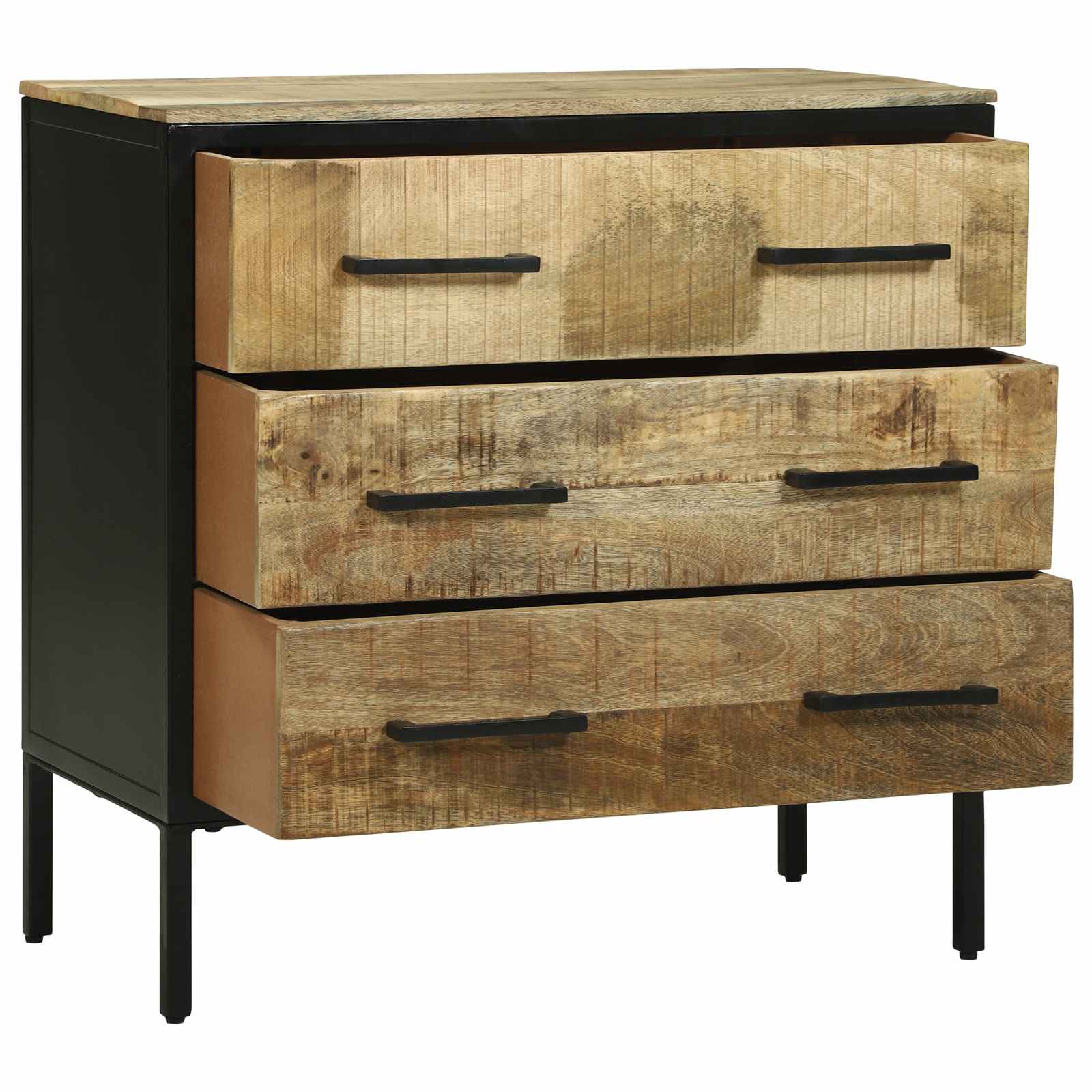 Dressoir met lade 70 x 35 x 70 cm Massief mangohout image 2