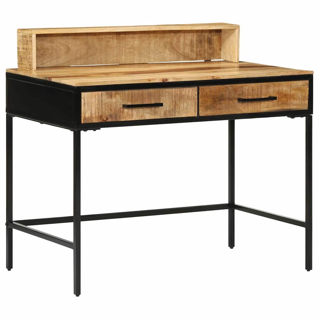 Table console 100x55x75 cm en bois massif brut de mangue