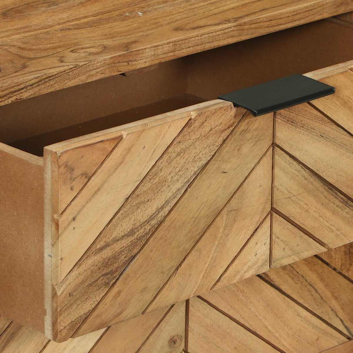 Konsolbord med skuffe Brun 90 x 35 x 80 cm Massivt Akacietræ - Billede 10