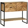 vidaXL Konsoollaud sahtliga Pruun 90 x 35 x 80 cm Tugev akatsiapuu