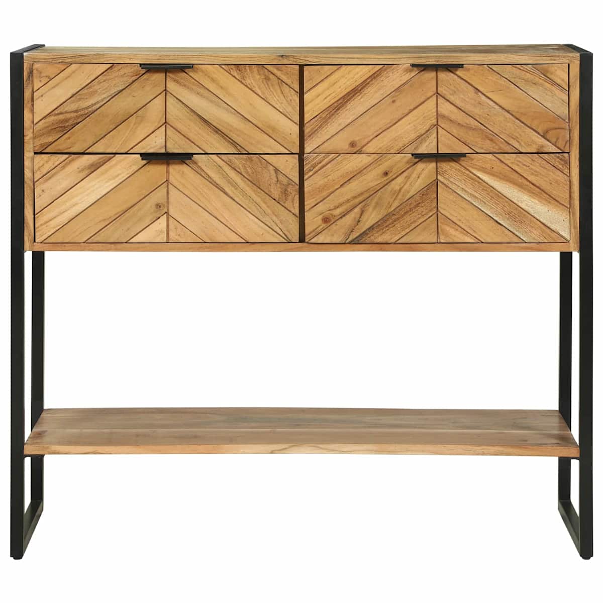 Konsolbord med skuffe Brun 90 x 35 x 80 cm Massivt Akacietræ - Billede 5