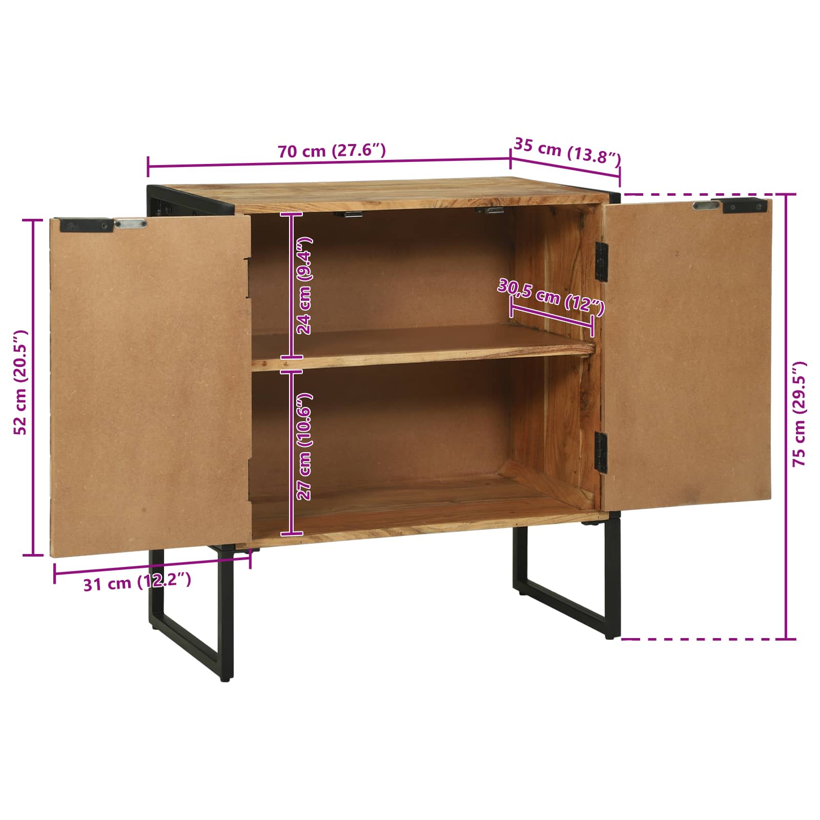 Sideboard size guide
