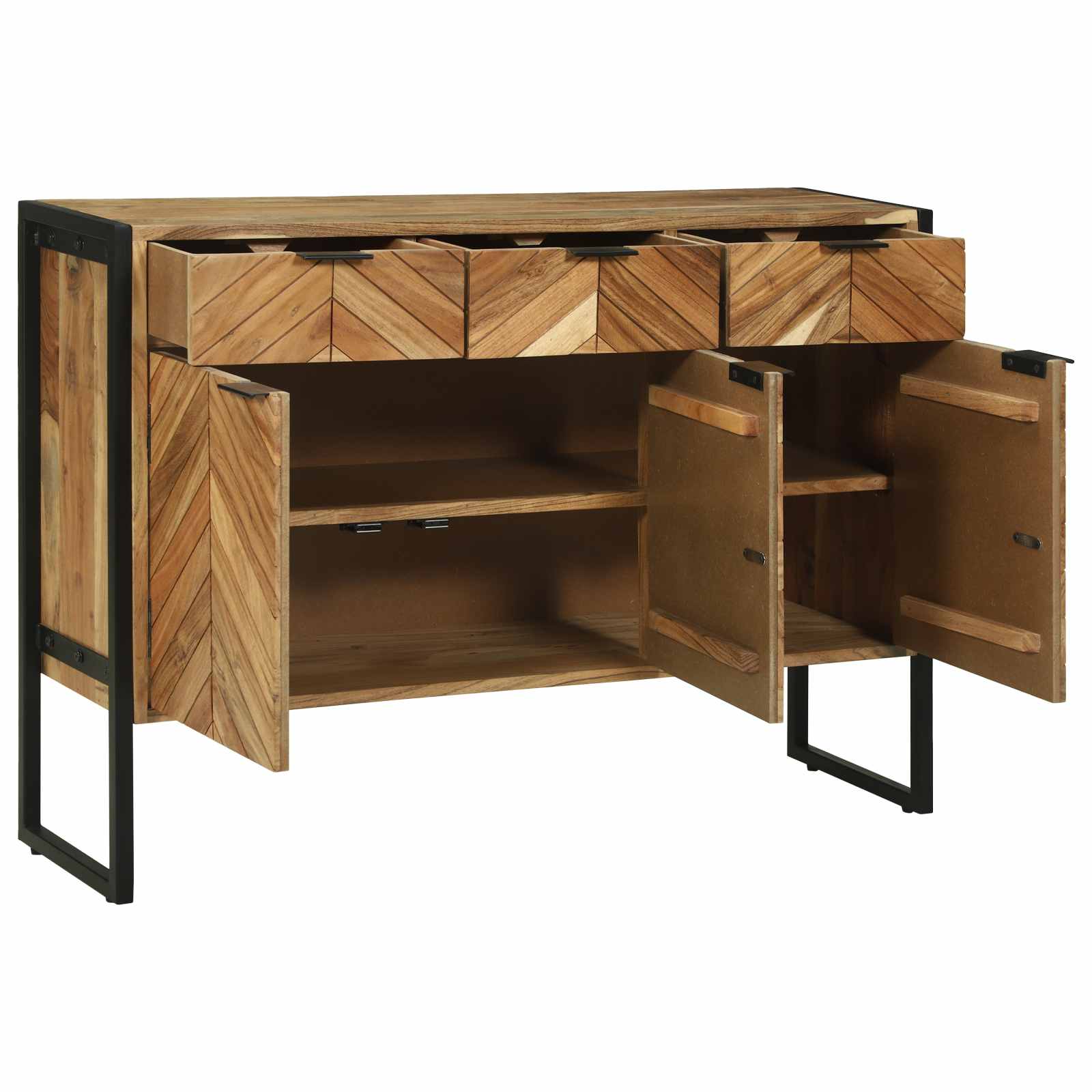 Dressoir 100 x 30 x 75 cm Massief acaciahout image 4