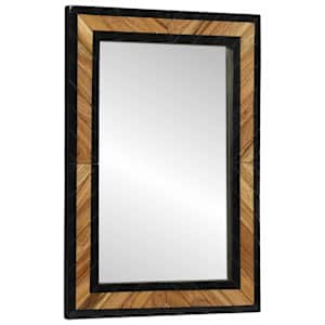 vidaXL Seinapeegel Must ja pruun 70 x 2 x 70 cm Tugev akatsiapuu