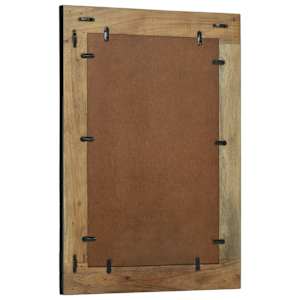 Nástěnné zrcadlo Obdélníkový Černá a hnědá 70 x 2 x 70 cm - obrázek 5