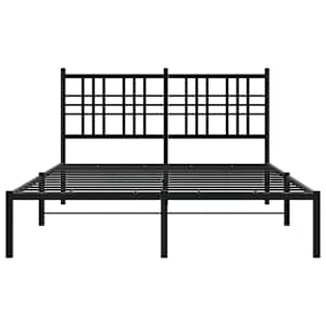 Kovový rám postele s čelem černý 140 x 200 cm - obrázek 4