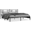 vidaXL metallist voodiraam peatsiga, must, 183x213 cm