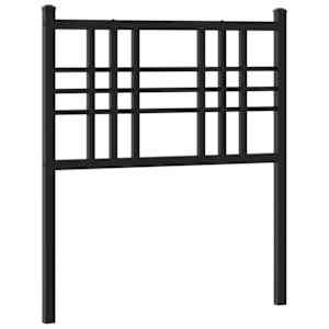 Kovové náhradní čelo postele černé 75 cm - obrázek 2