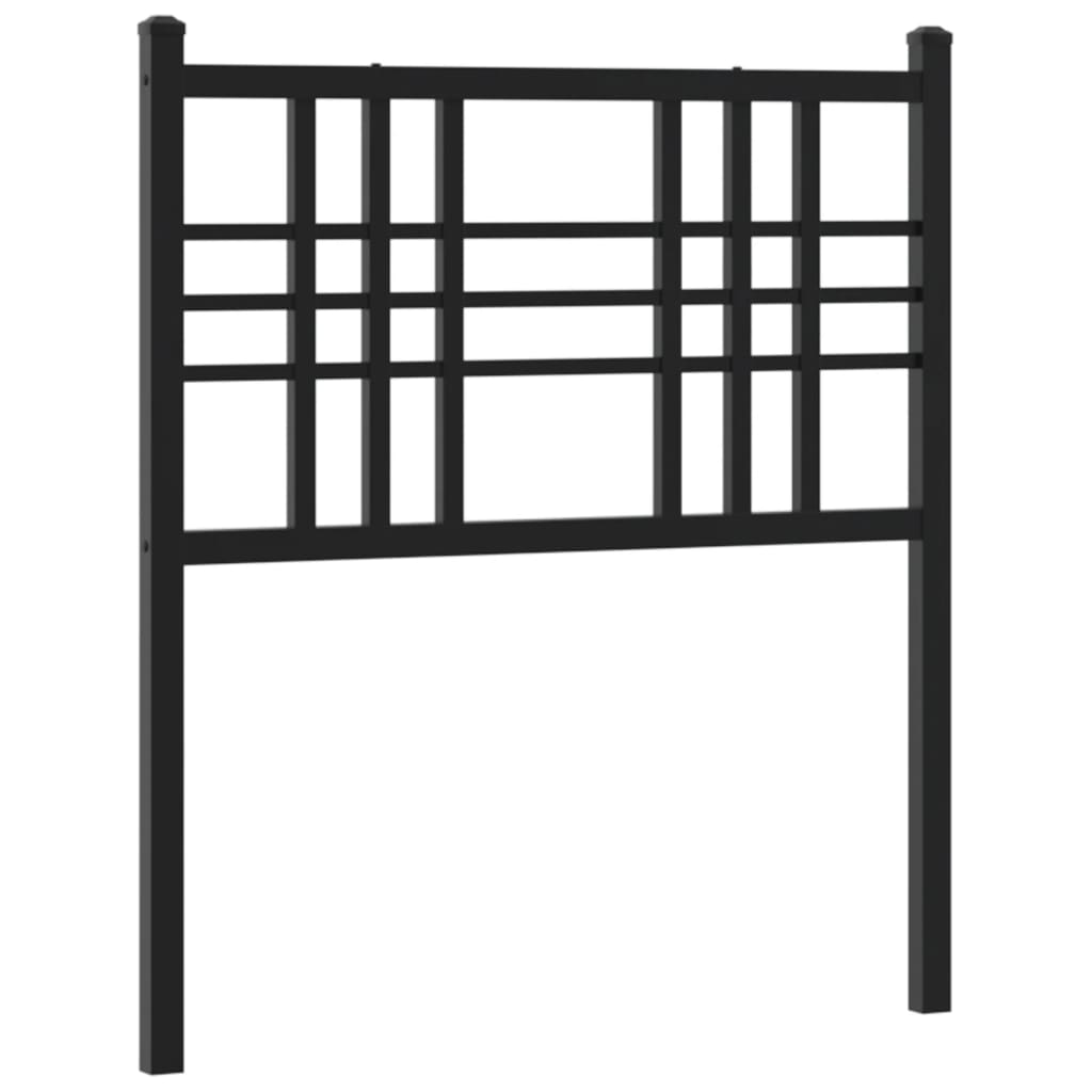 vidaXL Kovové čelo postele černé 80 cm