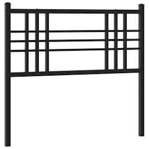 Kovové náhradní čelo postele černé 100 cm - obrázek 2