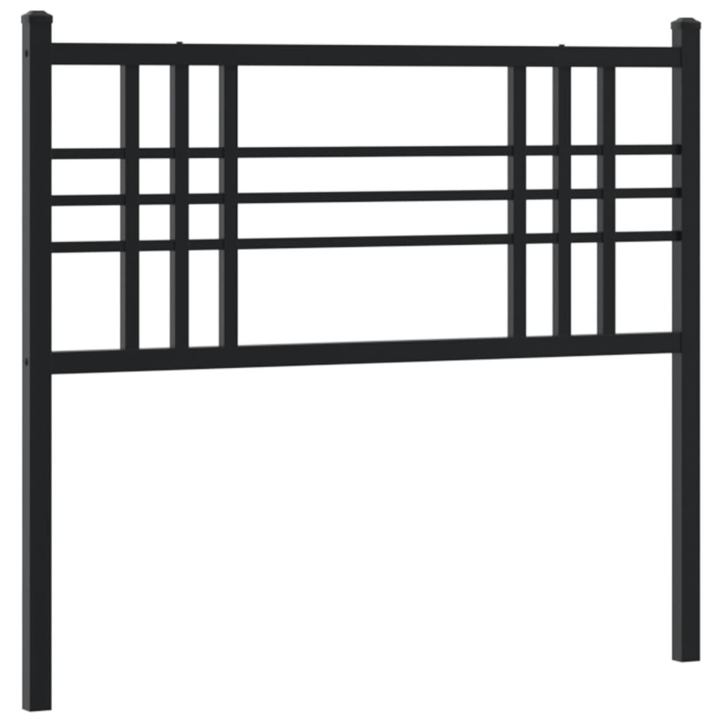 vidaXL Kovové čelo postele černé 107 cm