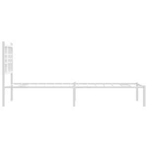 Kovový rám postele s čelem bílý 80 x 200 cm - obrázek 5