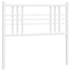 vidaXL metallist vahetatav voodipeats, valge, 100 cm