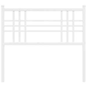 Kovové náhradní čelo postele bílé 100 cm - obrázek 4